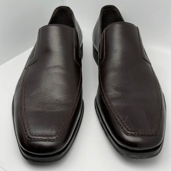 Bruno Magli Raging‎ Slip on Leather Loafers Dark Brown Made in Italy Size 10 main image 6